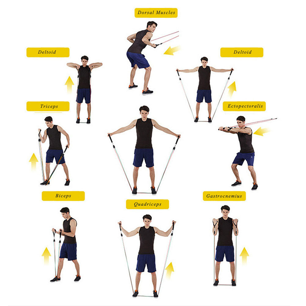 11PCS Resistance Band Set