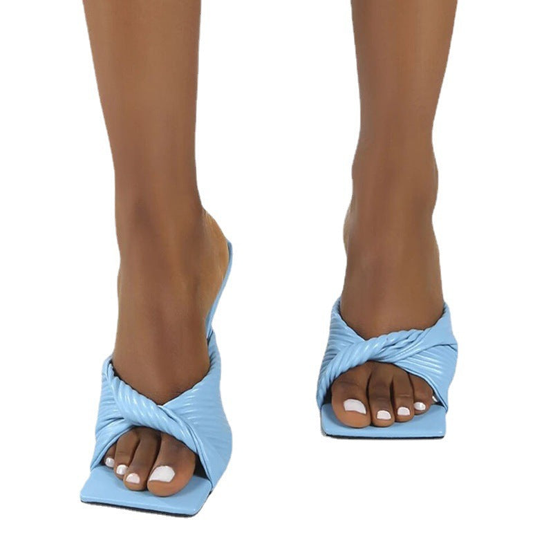 New Fish Mouth High Heel Slippers