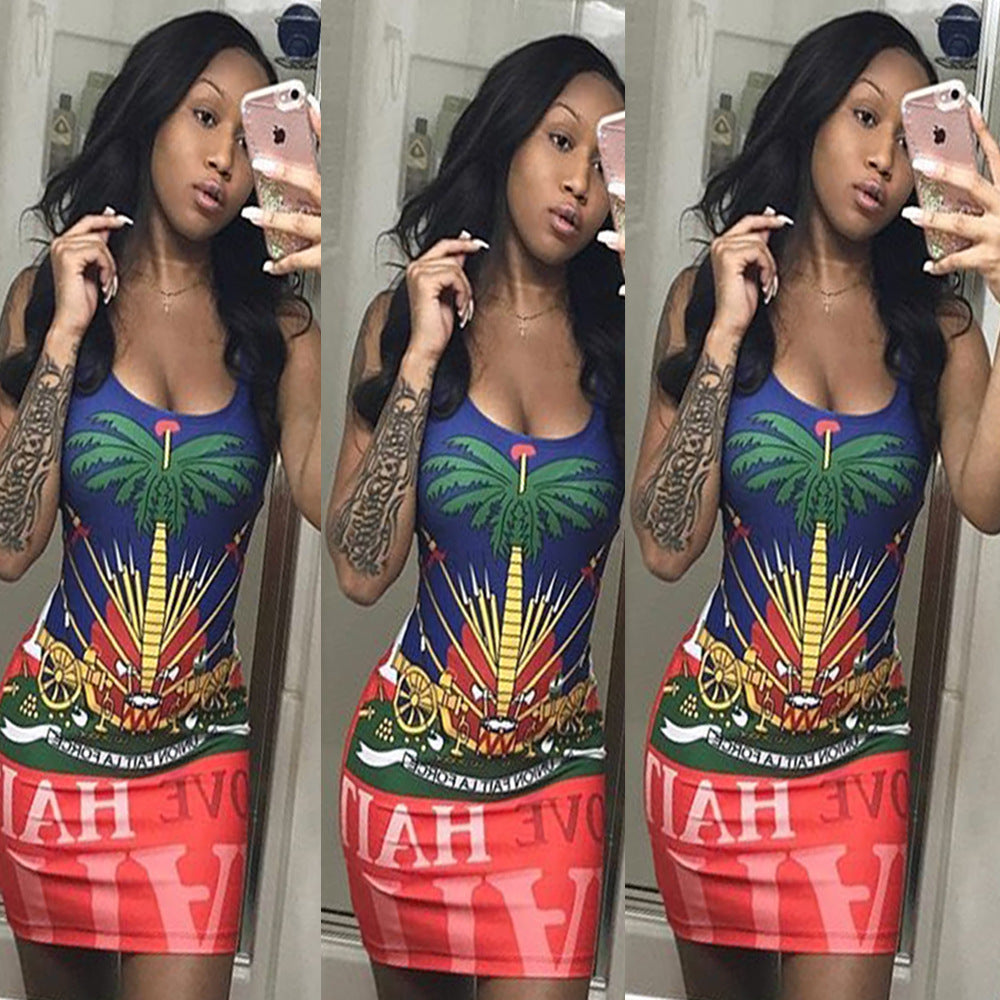 VSS Sling print dress