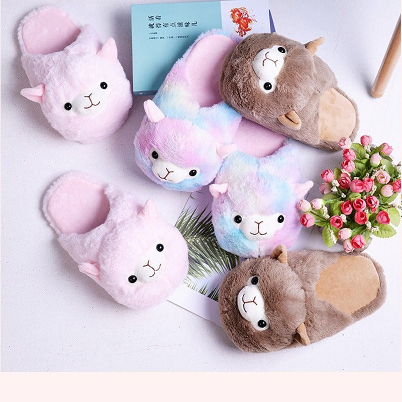 Pink Camel Cotton Slippers