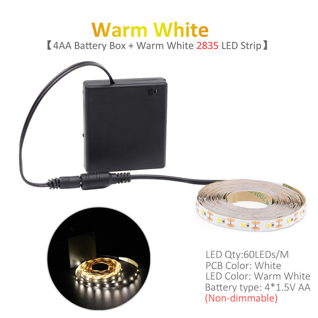 Remote Control Battery Operated Powered LED Tape Stripe