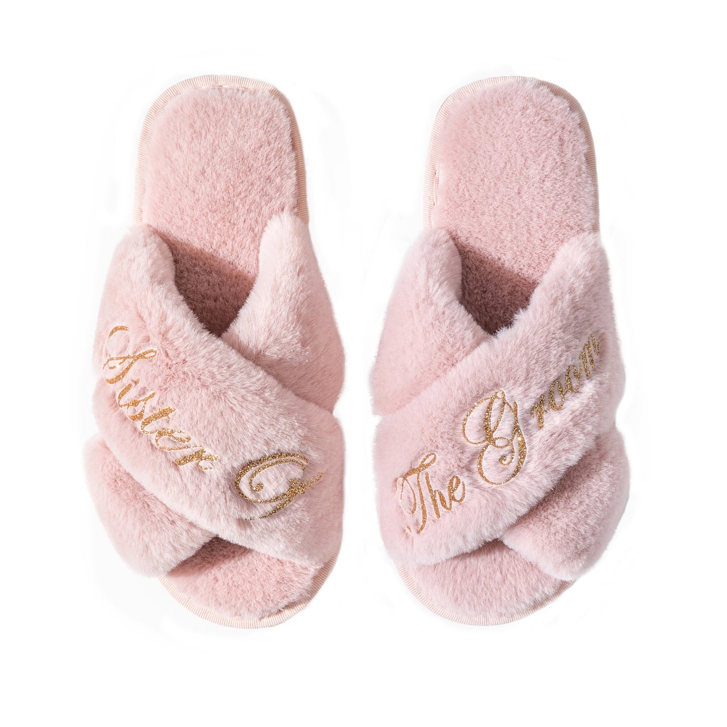 Cross slippers, plush slippers