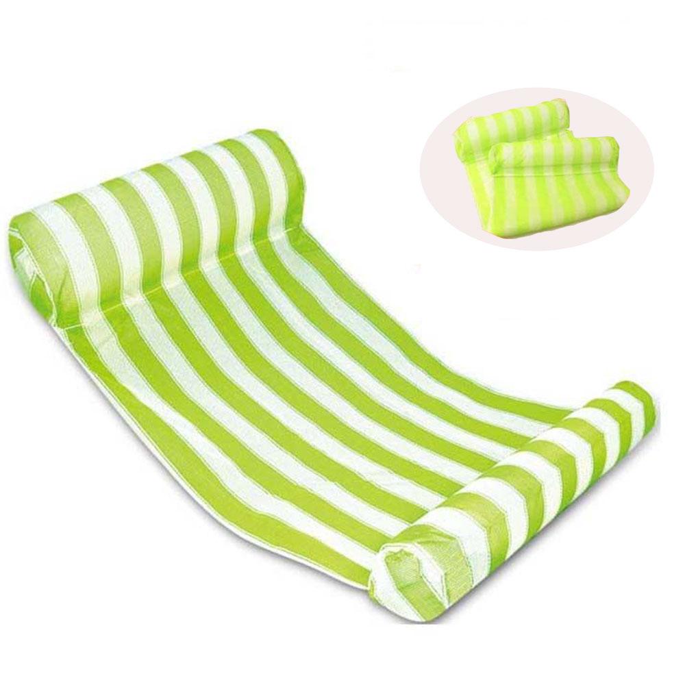 Swimming Pool Floats Air Mattress Inflatable Stripe Sleeping Bed Water Hammock Lounger Chair Float Swimming Pool Accessories
