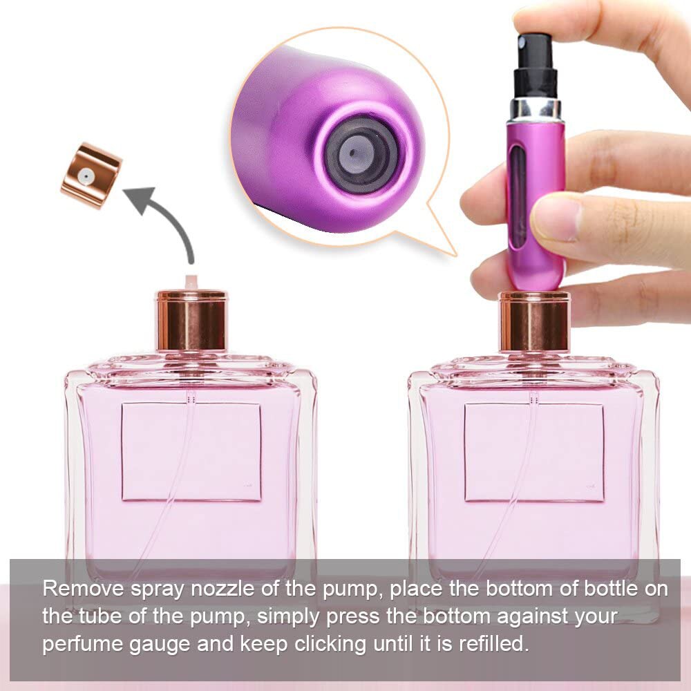 Refillable Perfume Spray Bottle With Spray Scent Pump
