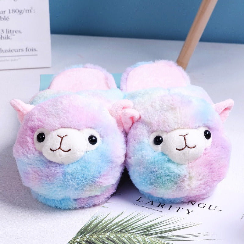 Pink Camel Cotton Slippers