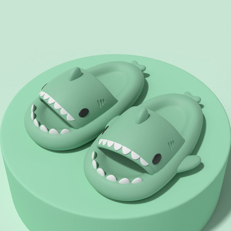 Thick-Bottomed Shark Couple Slippers