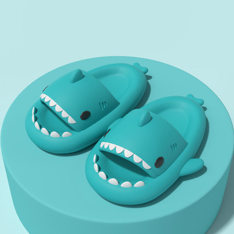 Thick-Bottomed Shark Couple Slippers