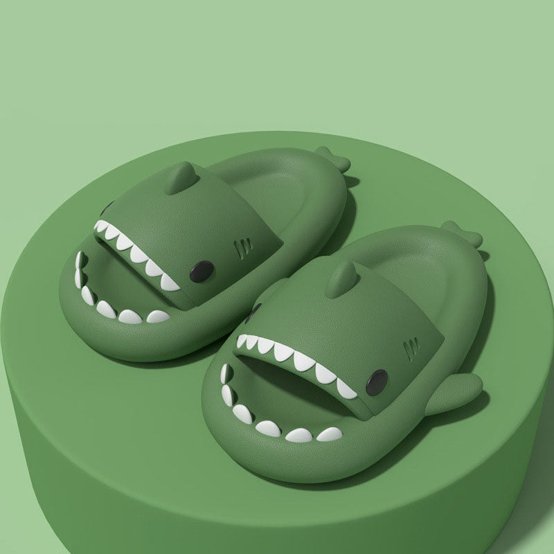 Thick-Bottomed Shark Couple Slippers