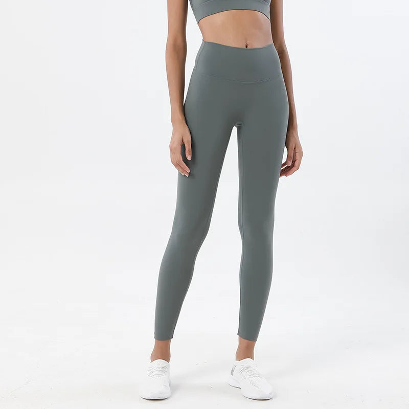 Yoga Pants Women Leggings Yoga Pants Girl Fitness Soft Tights High Waist Mention Hip No T Line Women's Sports Pants