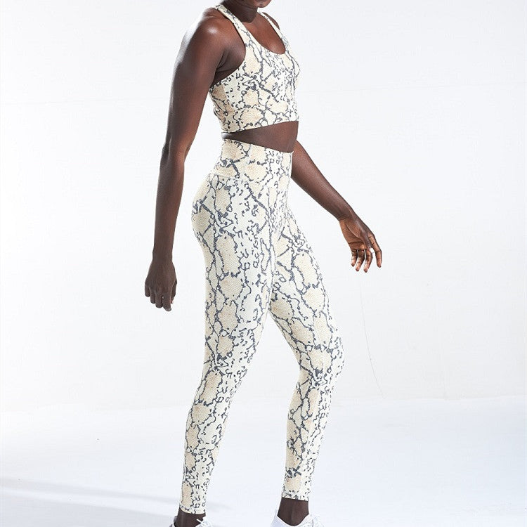 Women's Yoga Pants  Snakeskin pattern exercise fitness running pants