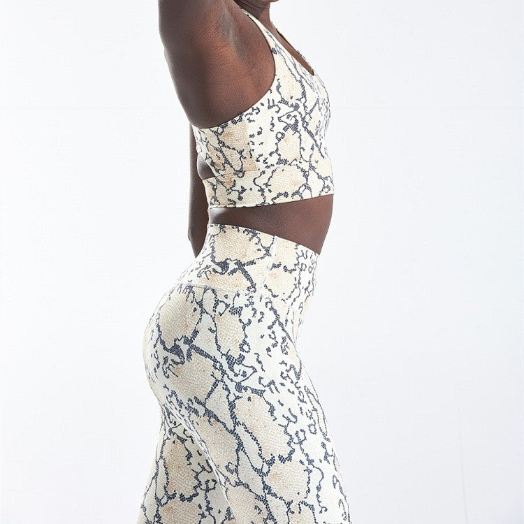 Women's Yoga Pants  Snakeskin pattern exercise fitness running pants