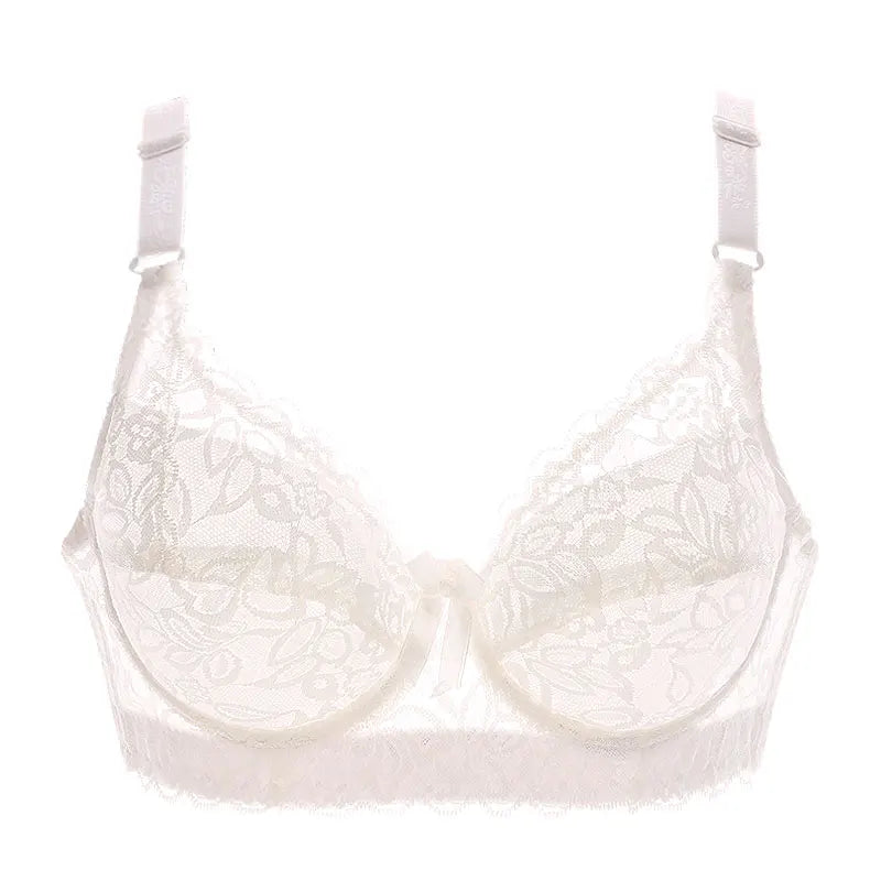 Hot Full cup thin underwear small bra plus size wireless adjustable lace Women's bra breast cover B C D cup Large size Lace Bras