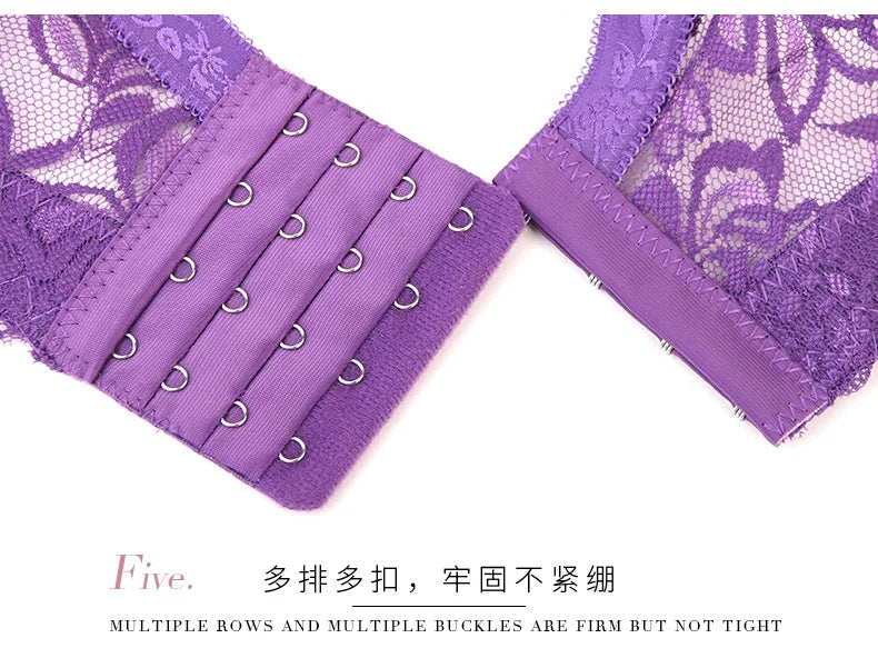 Hot Full cup thin underwear small bra plus size wireless adjustable lace Women's bra breast cover B C D cup Large size Lace Bras