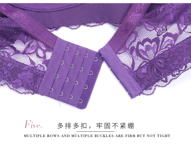 Women Sexy Lace Bra Wireless Minimizer Bra Wire Free Brassiere Women 75-105 B C D Plus Size Lingerie Sexy Adjustable Underwear