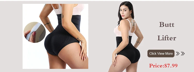GUUDIA Hook Zipper Fajas Colombianas Butt Lifter Hip Enhancer Tummy Control Panties Body Shaper PantyBooty Enhance Shapewear