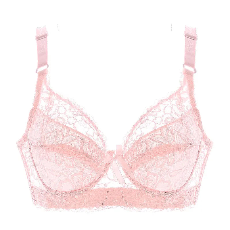 Hot Full cup thin underwear small bra plus size wireless adjustable lace Women's bra breast cover B C D cup Large size Lace Bras