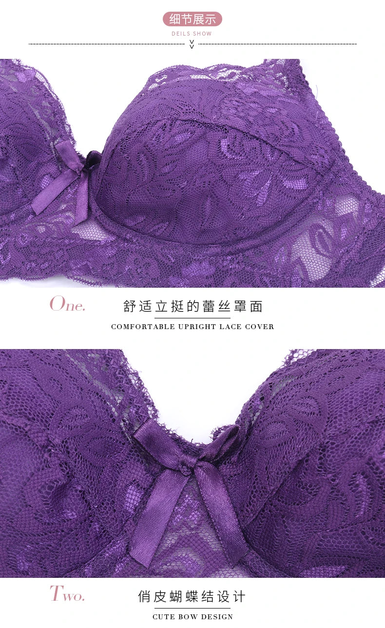 Women Sexy Lace Bra Wireless Minimizer Bra Wire Free Brassiere Women 75-105 B C D Plus Size Lingerie Sexy Adjustable Underwear