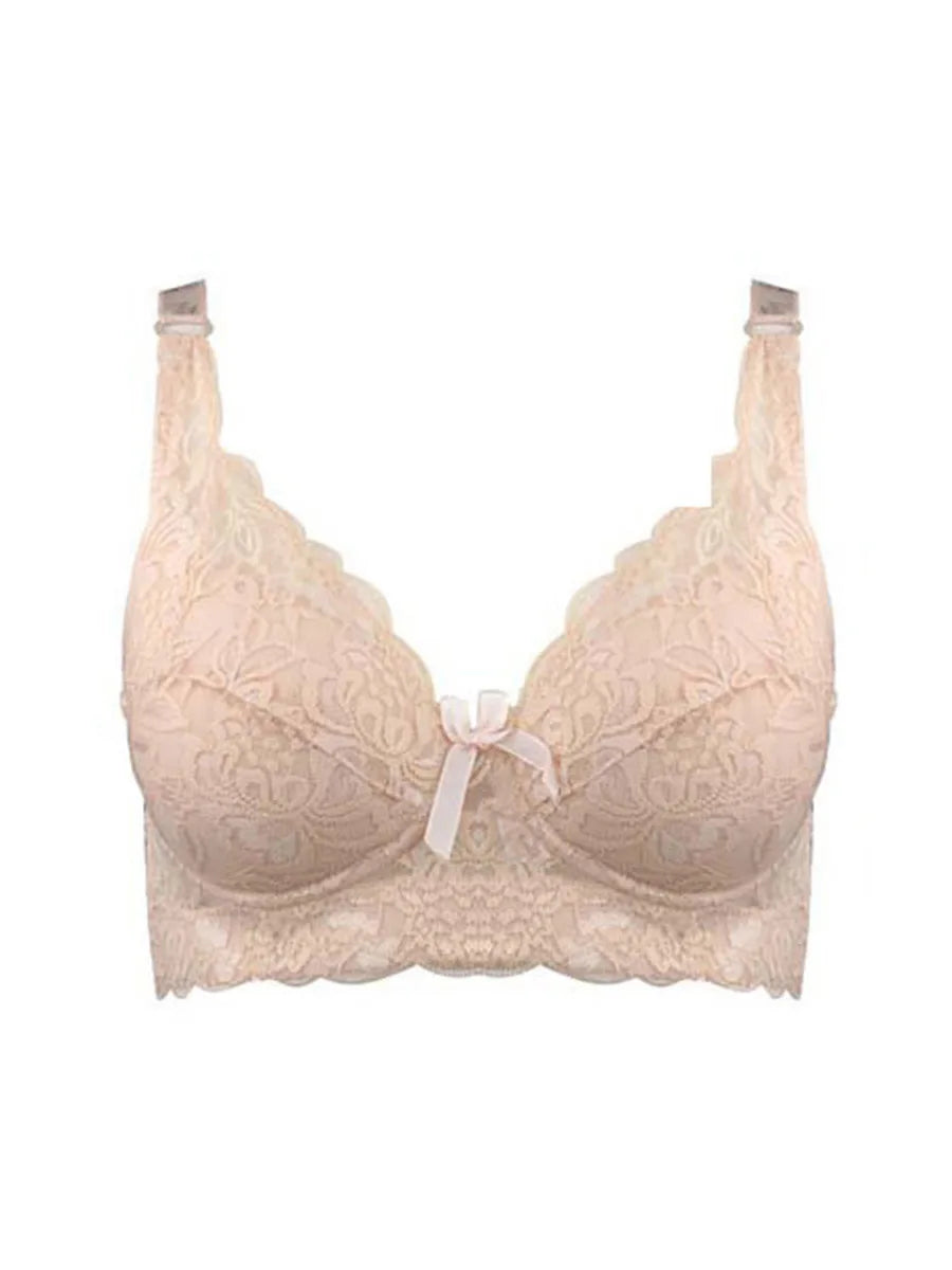 Hot Full cup thin underwear small bra plus size wireless adjustable lace Women's bra breast cover B C D cup Large size Lace Bras