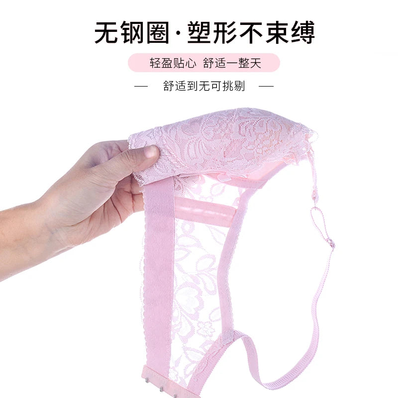 Women Sexy Lace Bra Wireless Minimizer Bra Wire Free Brassiere Women 75-105 B C D Plus Size Lingerie Sexy Adjustable Underwear