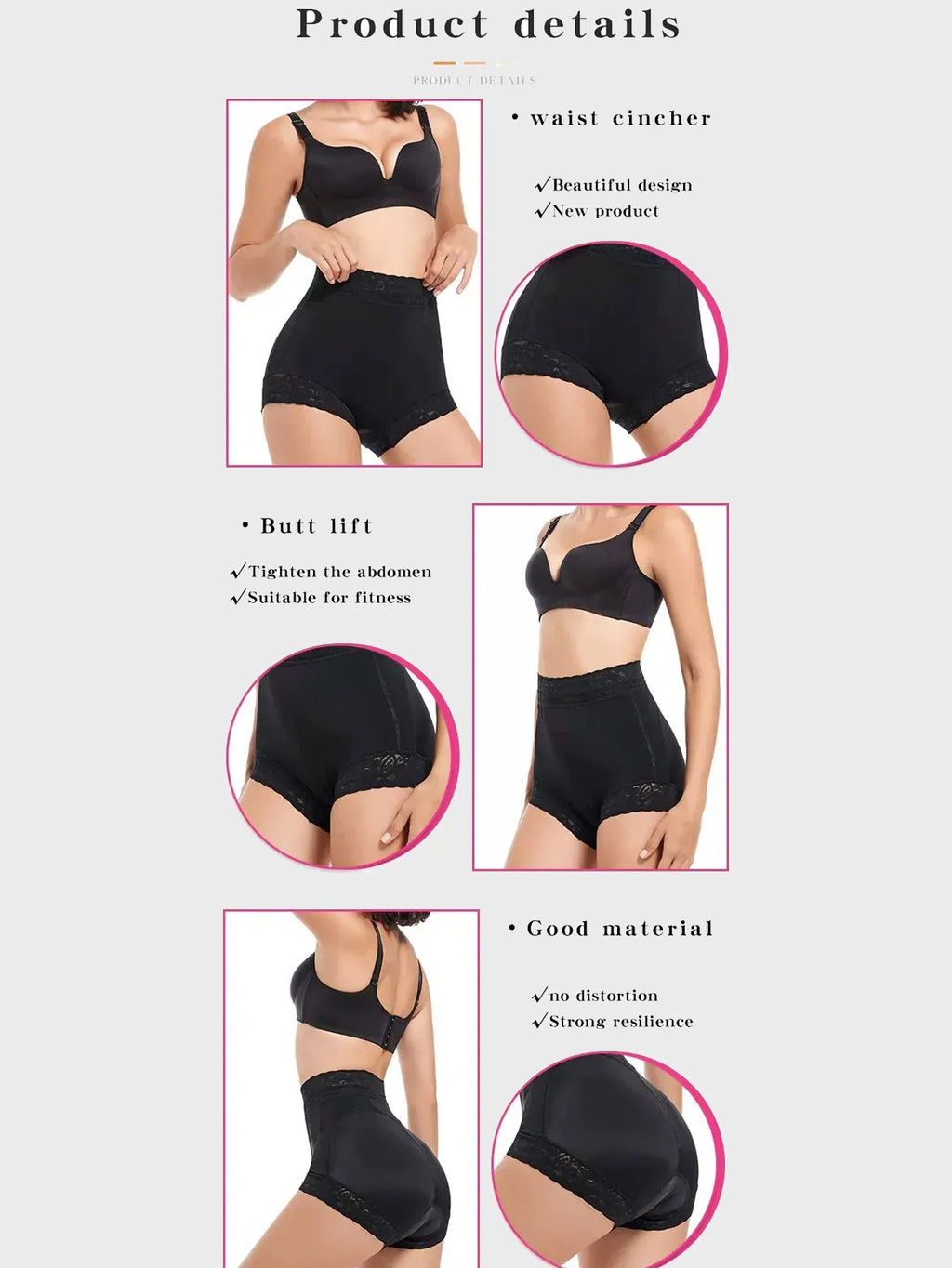 fajas colombianas tummy control butt lifter body shapewear women slimming girdle body shaper waist trainer high waist flat belly