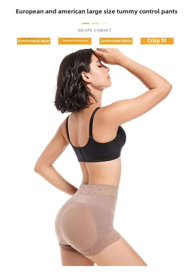 Fajas Shapewear for Women High Waist Tummy Control Panty Butt Lifter Invisible Lace Trim Seamless Shaper Shorts Gym Wedding