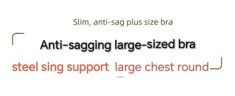 Plus Size Minimizer Bra for Women Underwire Full Coverage Anti-sagging Breathable Gathered DEFG Cup Supportive Lingerie