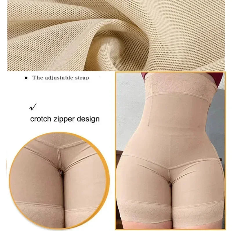 High Compression Shapewear Fajas Colombianas Butt Lifter Lace Waist Trainer Body Shaper Corset for Tummy Control Panties Girdles