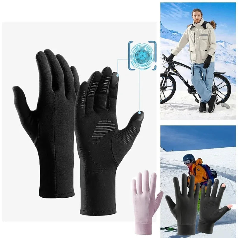 Ski Gloves Liners Thermal Warm Touch Screen Gloves ,Suit for Men &Women Cycling&Running Thin Lightweight Winter Gloves