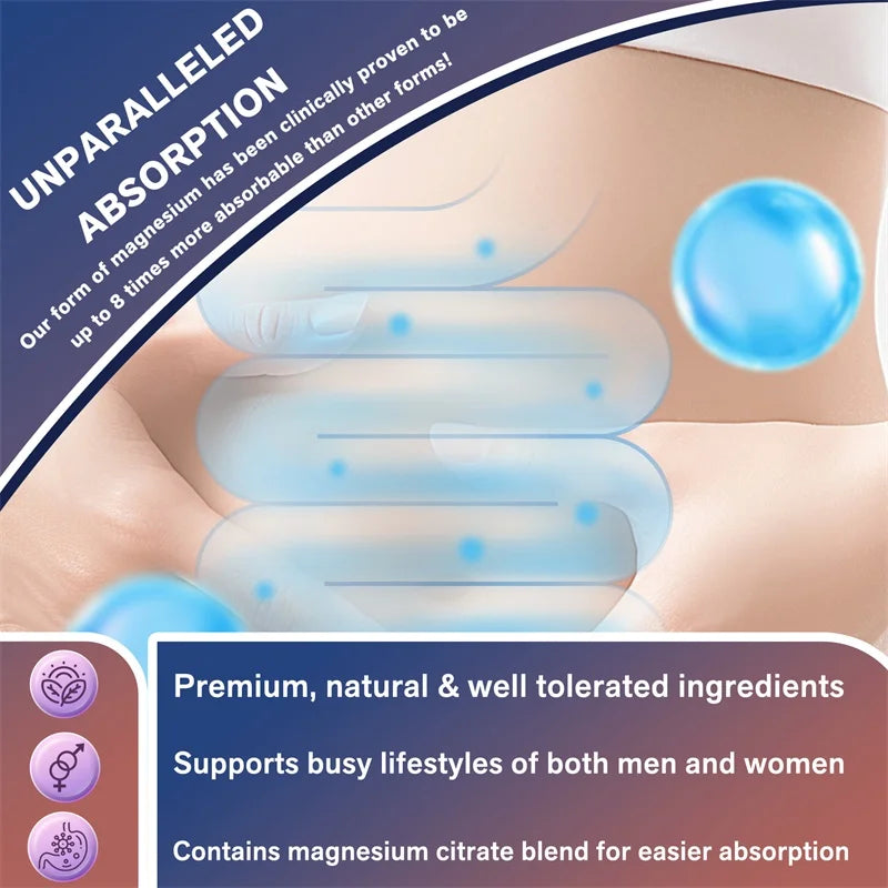 Magnesium Complex Capsules - Bone & Heart Health Supplement, Sleep Support,Muscle Relaxation,Stress & Anxiety Relief