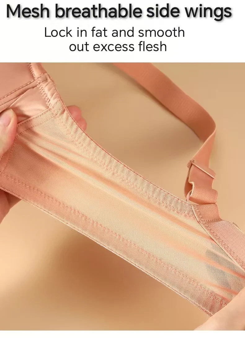 Plus Size Minimizer Bra for Women Underwire Full Coverage Anti-sagging Breathable Gathered DEFG Cup Supportive Lingerie