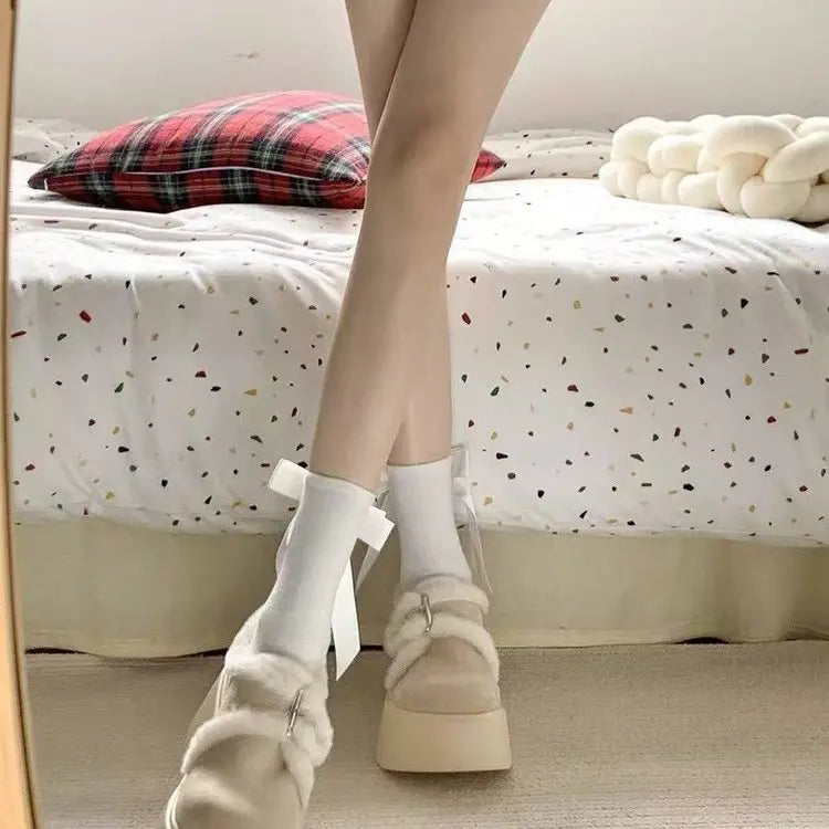 Women's Thick-Soled Snow Boots2025 New Winter Women's Shoes Plus Velvet Thickened Fur Warm Cotton Shoes