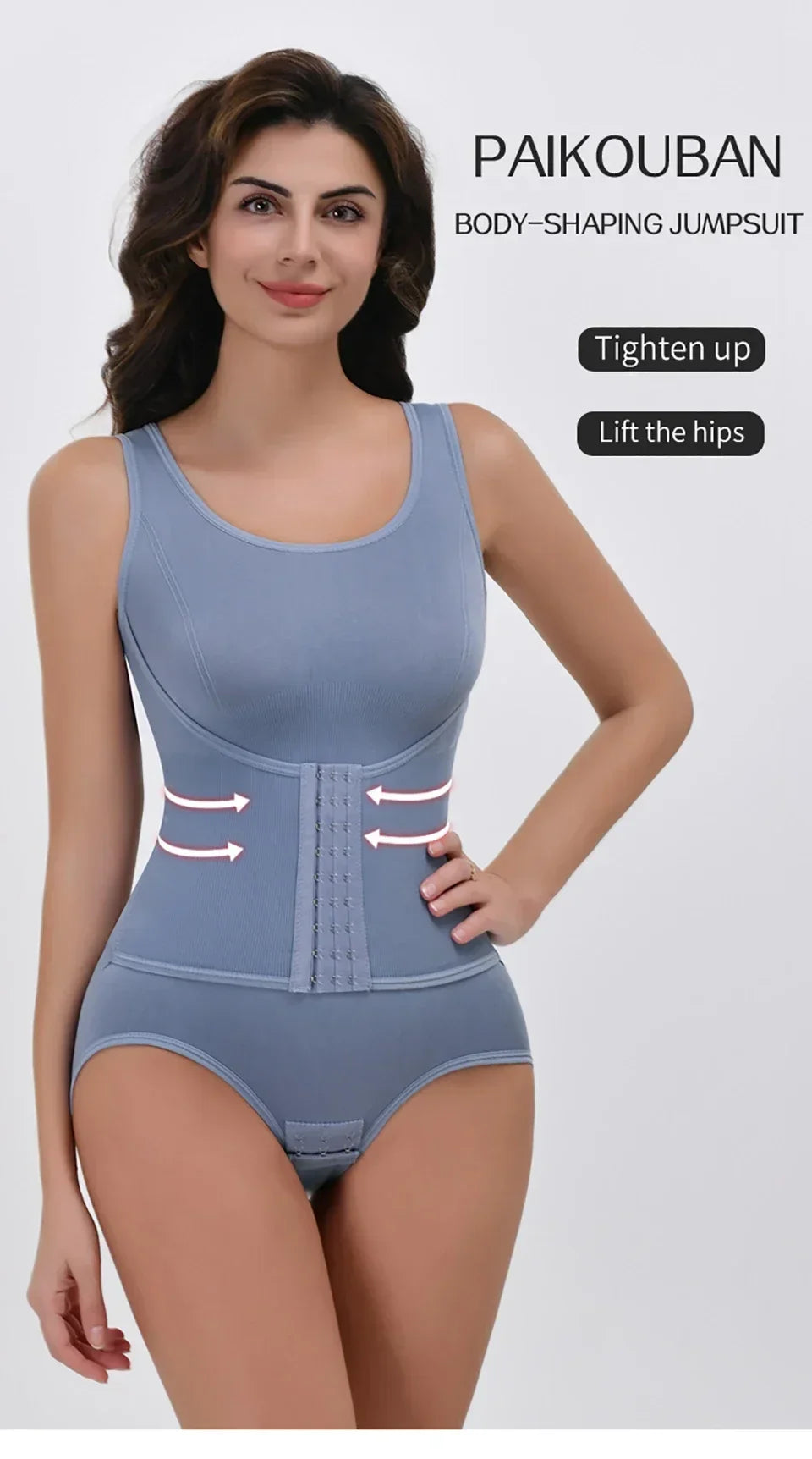 2025 New Bodysuit Shapewear with Zipper Belt Women Tummy Control Fajas Body Shaper Waist Trainer Slimming Cincher Corset Tops