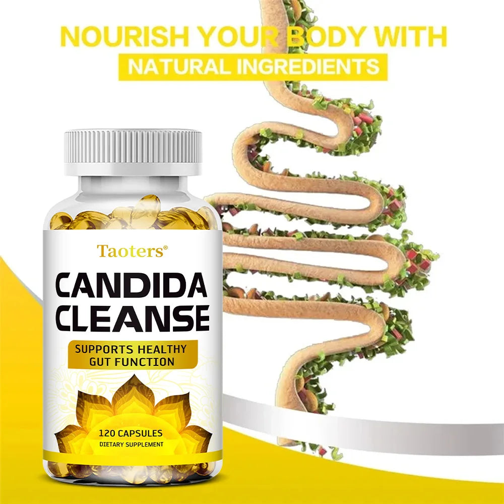Candida Cleanse - Intestinal and Colon Support, Suitable for Men and Women, Cleansing and Detoxifying, Balance Digestion