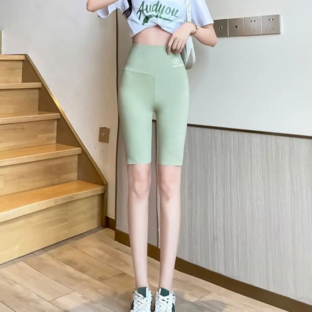 Tight Hip Lift Yoga Shorts Elastic Peach Butt Tummy Control Women Leggings Butt Lifter Breathable Biker Shorts Female