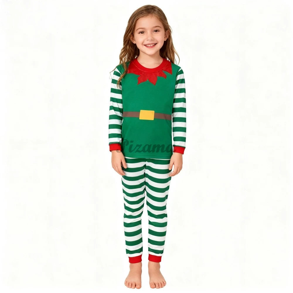 Kids Christmas Pajamas Sets Children's Santa Claus Striped Boys Pyjamas Girls Pijamas Nightwear Homewear Baby Christmas Pyjamas