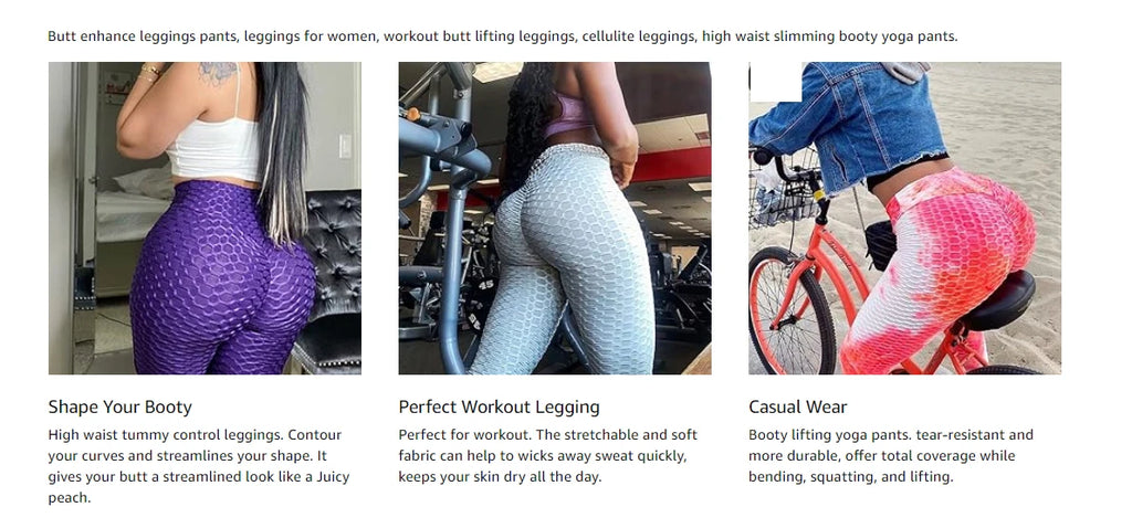 Workout Yoga Leggings Pants Butt Lifting Scrunch Booty Leggings Tummy Control Women High Waisted Gym Tights Anti Cellulite