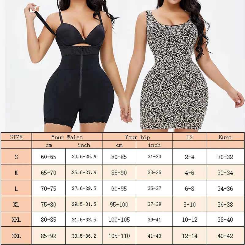 GUUDIA Hook Zipper Fajas Colombianas Butt Lifter Hip Enhancer Tummy Control Panties Body Shaper PantyBooty Enhance Shapewear