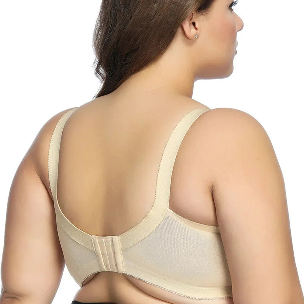 Big Minimizer Bras Large Size Lace Bra Women Sexy Unlined Full Coverage Ultra Thin Wireless Adjusted-straps Underwear Sujetador