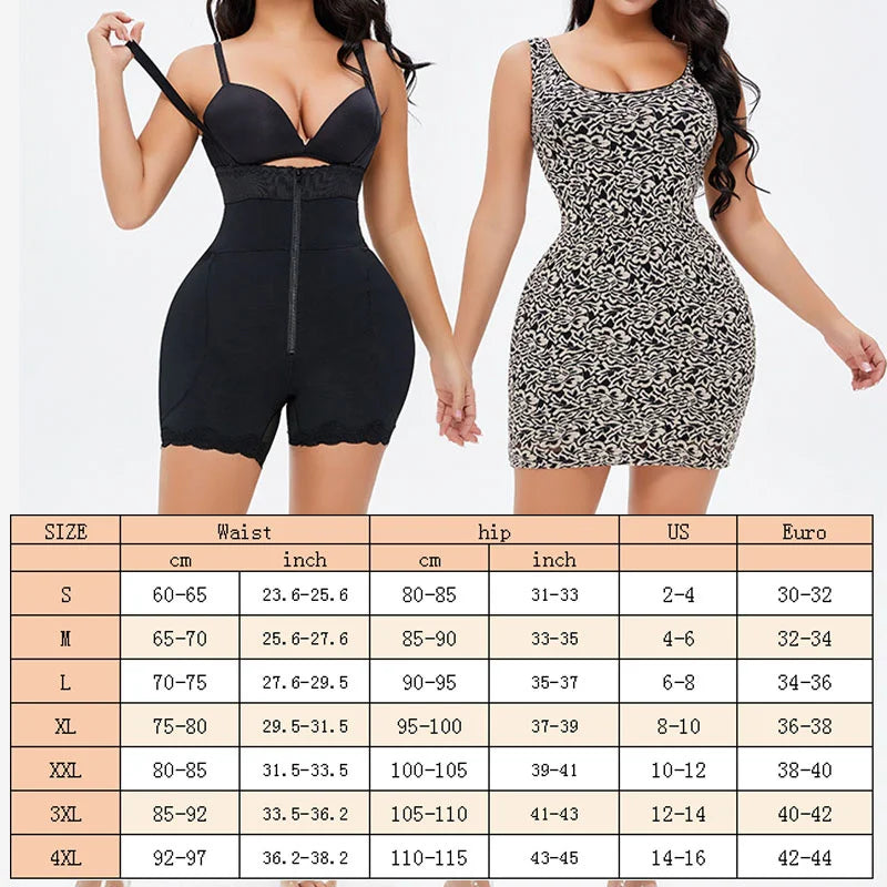 GUUDIA Hook Zipper Fajas Colombianas Butt Lifter Hip Enhancer Tummy Control Panties Body Shaper PantyBooty Enhance Shapewear