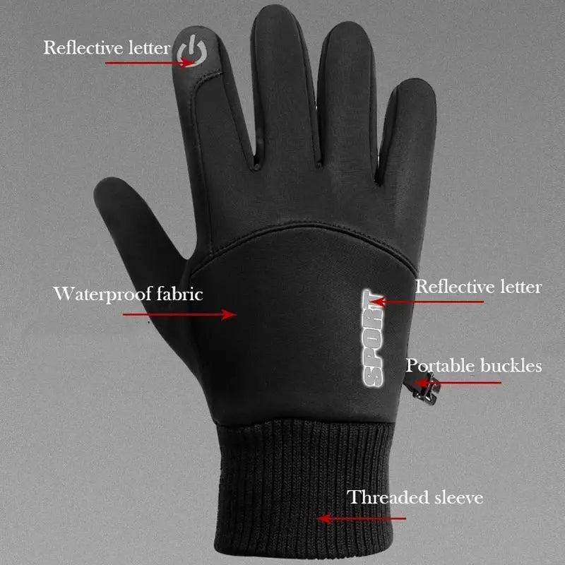 Winter Gloves Men Women Touch Screen Warm Gloves Water Resistant Windproof Thermal Gloves for Driving Running Ski riding