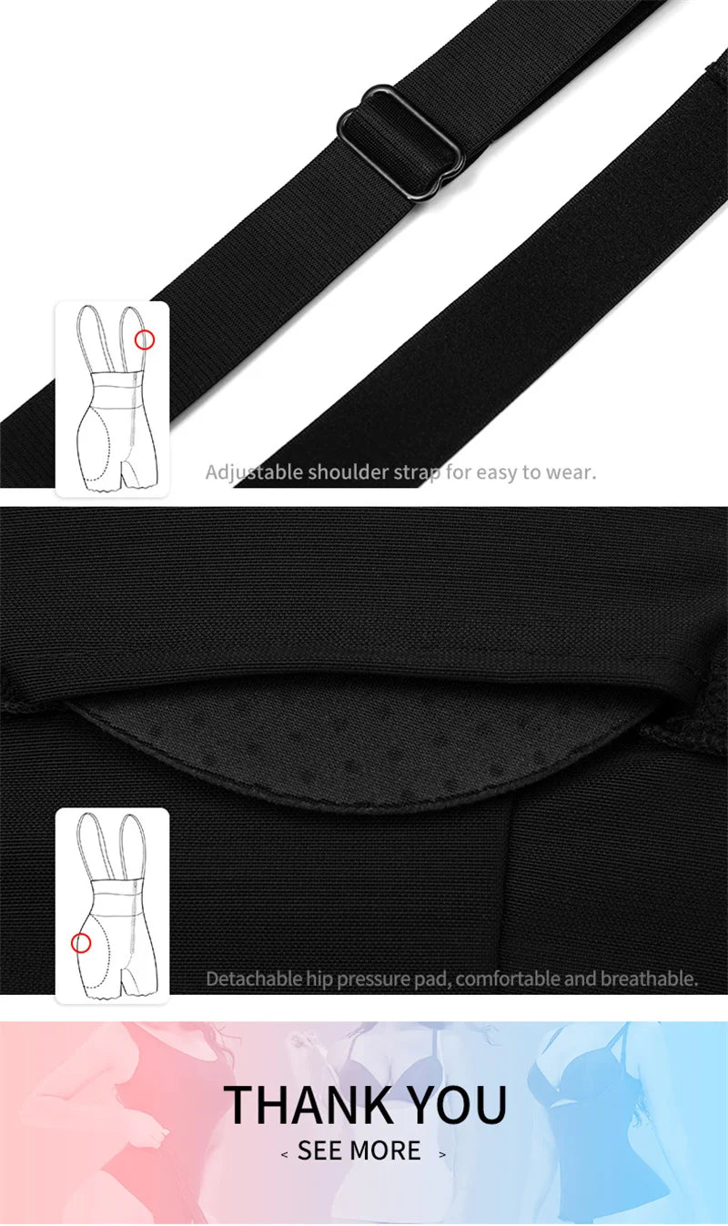 GUUDIA Hook Zipper Fajas Colombianas Butt Lifter Hip Enhancer Tummy Control Panties Body Shaper PantyBooty Enhance Shapewear