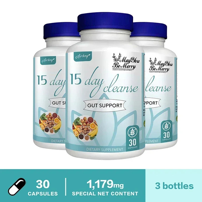 15 Day Cleanse and Detox - Supports Intestinal & Digestive Health, Relieves Bloating, Replenishes Energy, and Improves Immunity