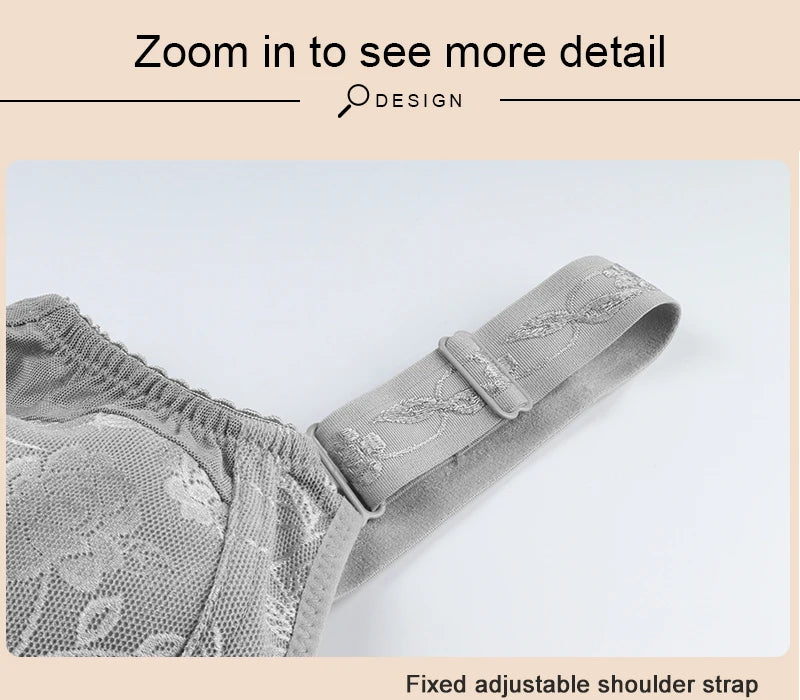 Black Big Women Bras Plus Size Lace Bra For Women Unlined Full Coverage  Thin Wireless Adjusted-straps D Cup Comfort Women'Bras