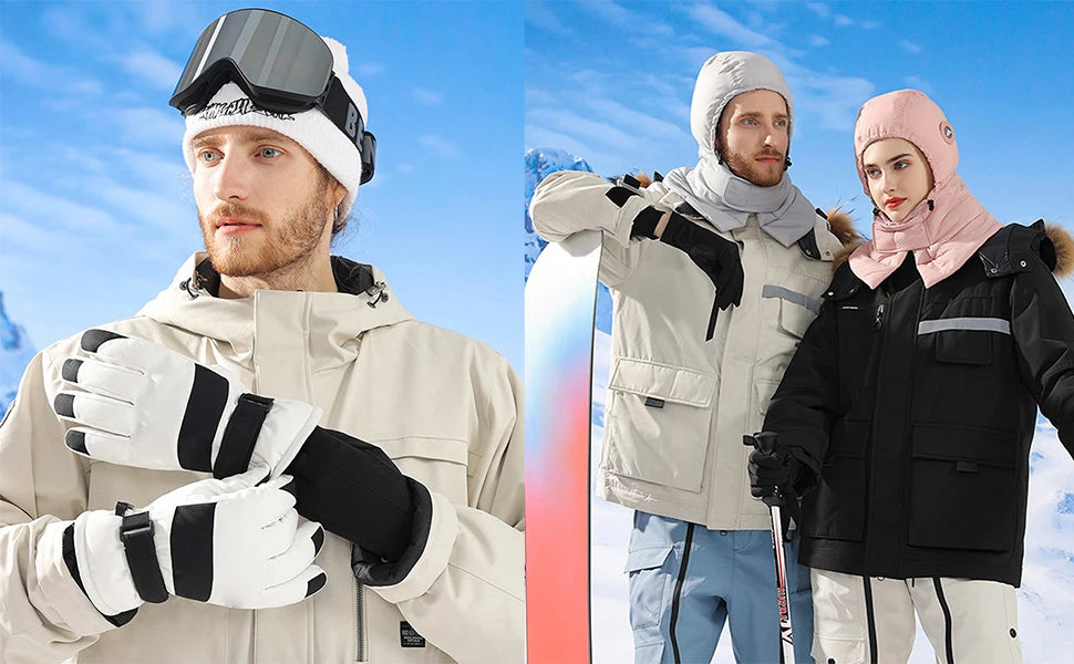 Ski Gloves Liners Thermal Warm Touch Screen Gloves ,Suit for Men &Women Cycling&Running Thin & Lightweight Winter Gloves