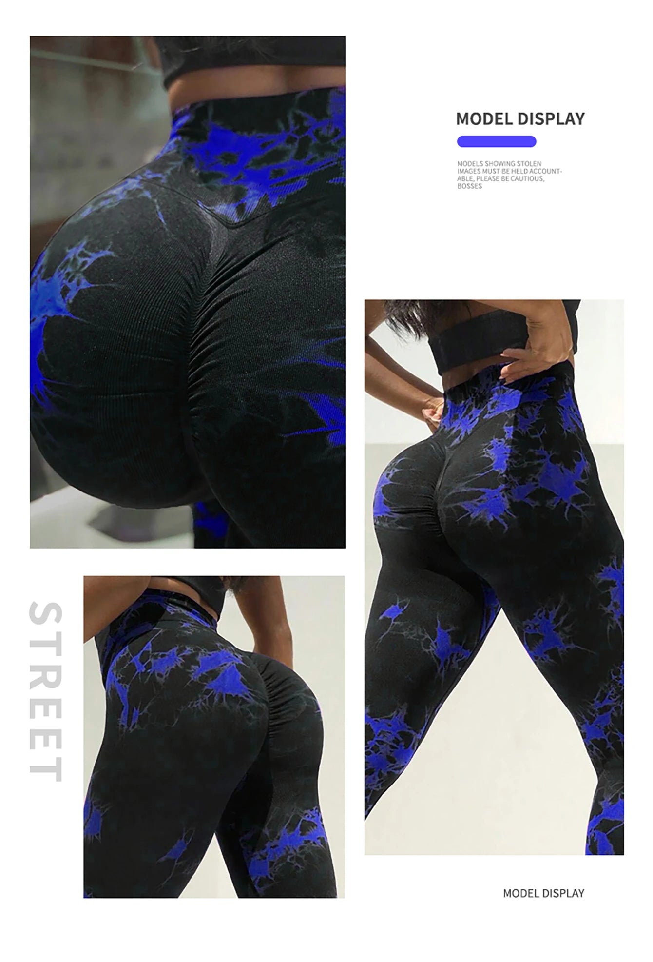 Scrunch Butt Lifting Leggings For Women High Waisted Tie Dye Fragmented Flower Workout Seamless Yoga Pants Peach Lift Tights