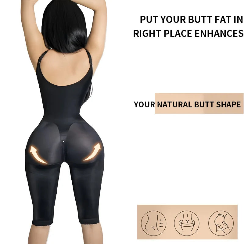 Fajas Colombian Shapewear Postpartum Girdle BBL Bodysuit Tummy Control Butt Lifter for Women Compressed Slimming Body Shaper