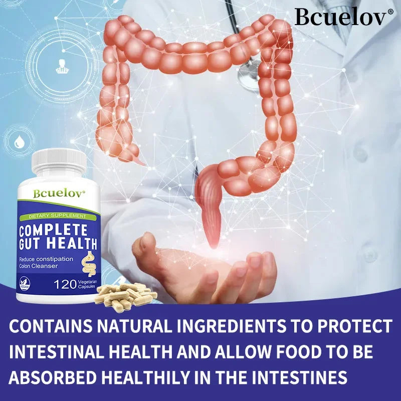 Gut Health Supplements Capsules- Improve Digestive Comfort, Cleanse Detox Intestine and Colon Support, Boost Immunity
