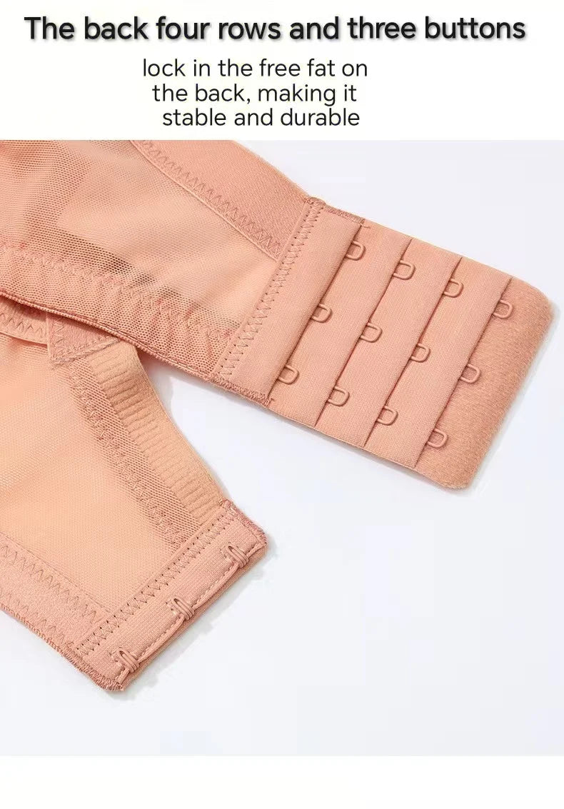 Plus Size Minimizer Bra for Women Underwire Full Coverage Anti-sagging Breathable Gathered DEFG Cup Supportive Lingerie