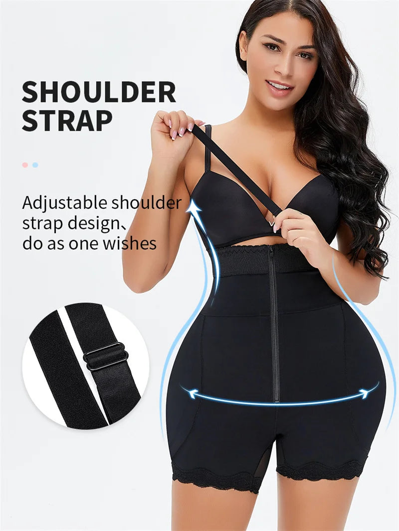 GUUDIA Hook Zipper Fajas Colombianas Butt Lifter Hip Enhancer Tummy Control Panties Body Shaper PantyBooty Enhance Shapewear