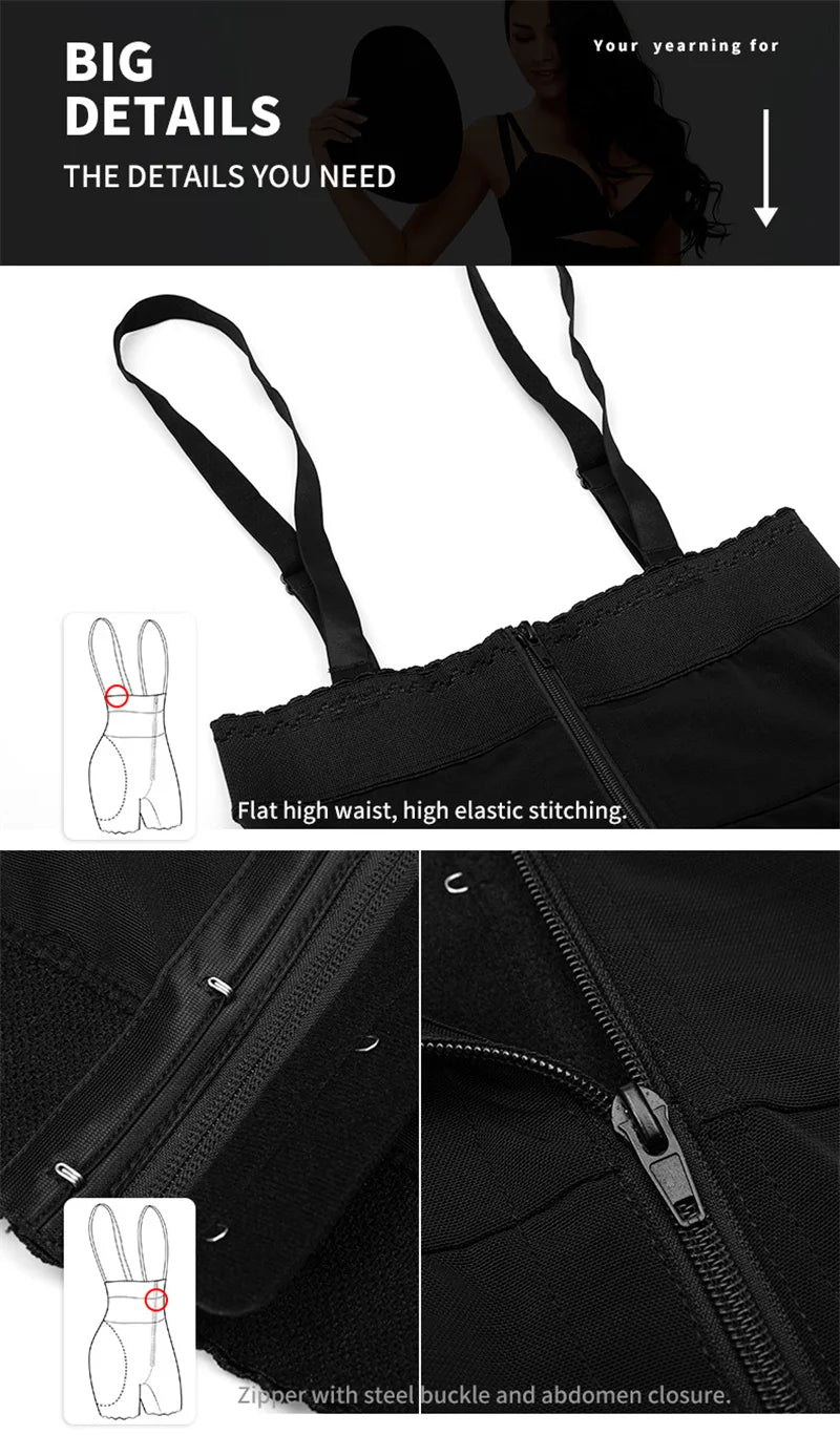 GUUDIA Hook Zipper Fajas Colombianas Butt Lifter Hip Enhancer Tummy Control Panties Body Shaper PantyBooty Enhance Shapewear